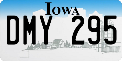 IA license plate DMY295