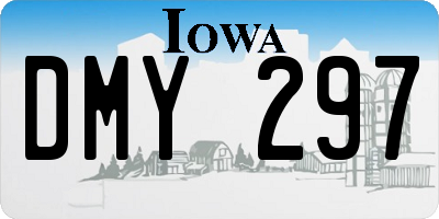 IA license plate DMY297