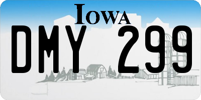 IA license plate DMY299