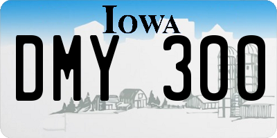 IA license plate DMY300