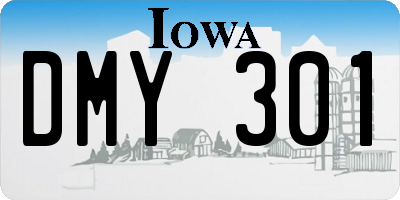 IA license plate DMY301