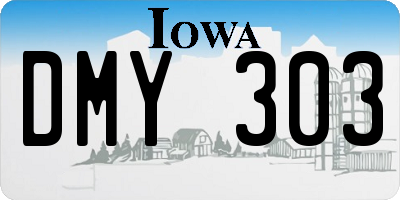 IA license plate DMY303
