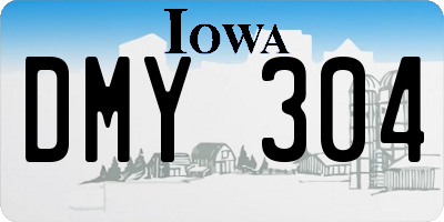IA license plate DMY304