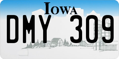 IA license plate DMY309