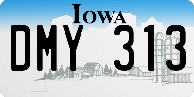 IA license plate DMY313