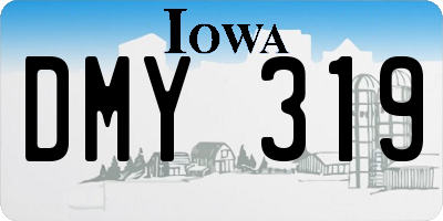 IA license plate DMY319