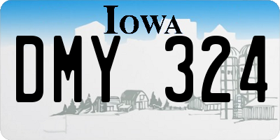 IA license plate DMY324