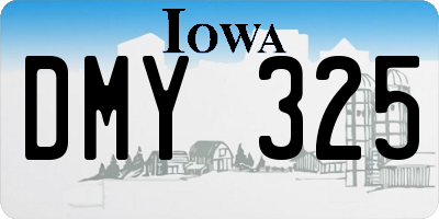 IA license plate DMY325