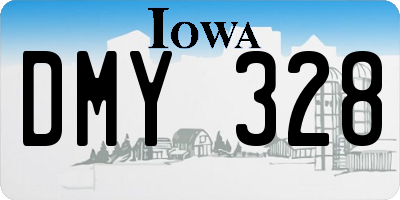 IA license plate DMY328