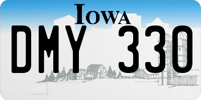 IA license plate DMY330