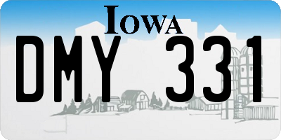 IA license plate DMY331