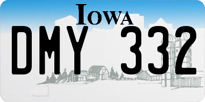 IA license plate DMY332