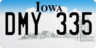 IA license plate DMY335