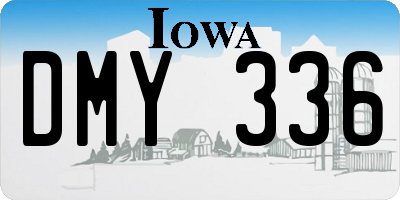IA license plate DMY336