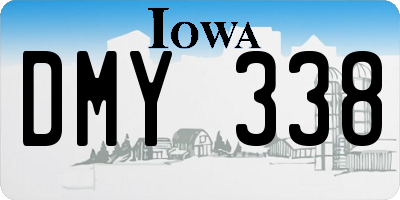 IA license plate DMY338