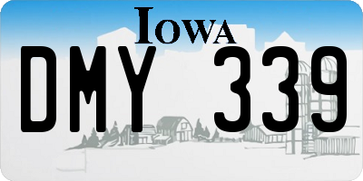 IA license plate DMY339