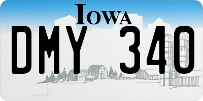 IA license plate DMY340