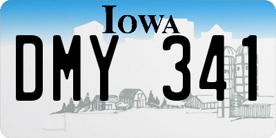 IA license plate DMY341