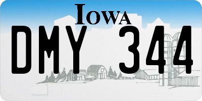 IA license plate DMY344
