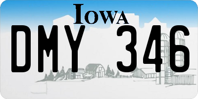 IA license plate DMY346