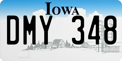 IA license plate DMY348