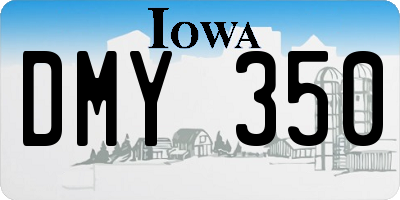 IA license plate DMY350