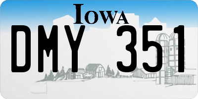 IA license plate DMY351
