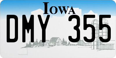 IA license plate DMY355