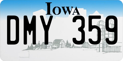 IA license plate DMY359