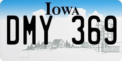 IA license plate DMY369