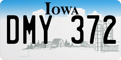 IA license plate DMY372