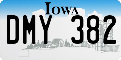 IA license plate DMY382