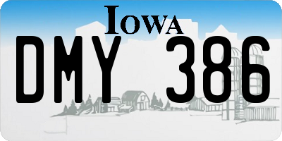 IA license plate DMY386