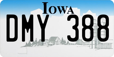 IA license plate DMY388