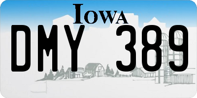 IA license plate DMY389