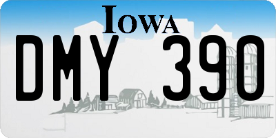 IA license plate DMY390