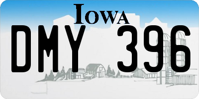IA license plate DMY396