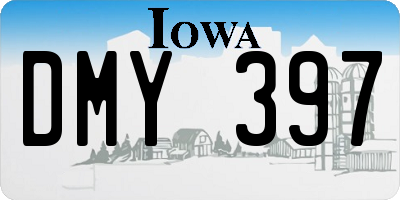 IA license plate DMY397