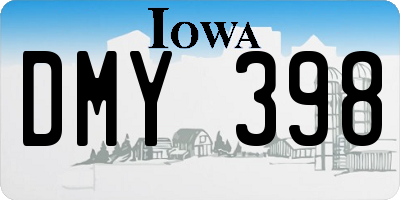 IA license plate DMY398