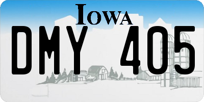 IA license plate DMY405