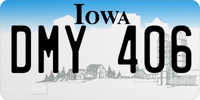 IA license plate DMY406