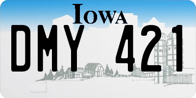 IA license plate DMY421