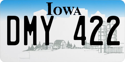 IA license plate DMY422