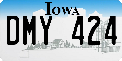 IA license plate DMY424