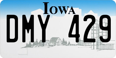 IA license plate DMY429
