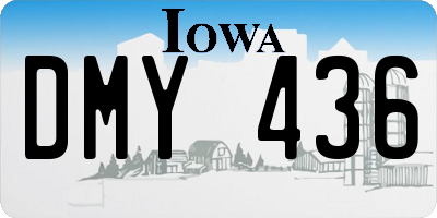 IA license plate DMY436