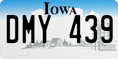IA license plate DMY439