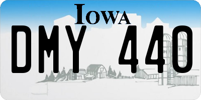 IA license plate DMY440