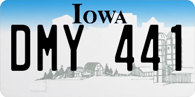 IA license plate DMY441