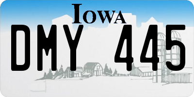 IA license plate DMY445
